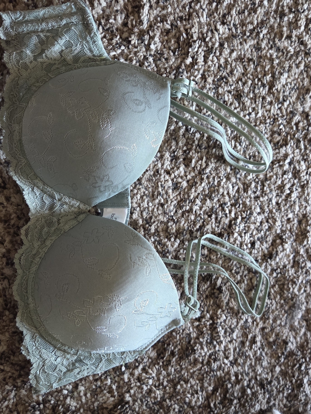No Boundaries Sage Green Lace Push-Up Bra
